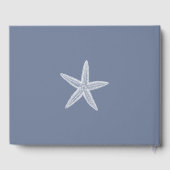 Dusty Blue Starfish bruiloft Gastenboek (Achterkant)