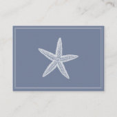 Dusty Blue Starfish trouwplaats kaarten Plaatskaartje (Achterkant)
