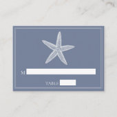 Dusty Blue Starfish trouwplaats kaarten Plaatskaartje (Voorkant)