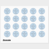 Dusty Blue Sticker Logo Bedankt voor uw bestelling (Vel)