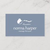 Dusty Blue Stone Massage Therapy Wellness Day Spa Visitekaartje (Voorkant)