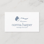 Dusty Blue Stone Massage Therapy Wellness Day Spa Visitekaartje (Voorkant)