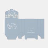 Dusty Blue String Lights Bloemenbruiloft Bedankdoosjes (Uitgevouwen)