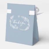 Dusty Blue String Lights Bloemenbruiloft Bedankdoosjes (Achterkant)