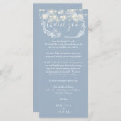 Dusty Blue String Lights Dank u plaats kaart (Voorkant / Achterkant)