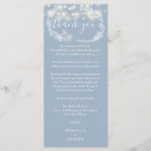 Dusty Blue String Lights Dank u plaats kaart (Voorkant)