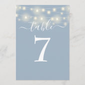 Dusty Blue String Lights Tafelnummer (Achterkant)
