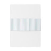 Dusty Blue Striped Elegance Classy Wedding Uitnodigingen Wikkel (Achterkant Voorbeeld)