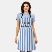 Dusty Blue Striped Lefse All-Over Print Schort (Gedragen)