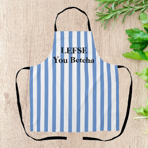 Dusty Blue Striped Uff Da All-Over Print Schort
