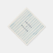 Dusty Blue Striped Wedding Napkin Servet (Hoek)
