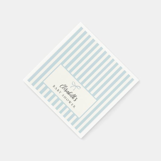 Dusty Blue Stripes Classic Party Servetten (Hoek)