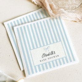 Dusty Blue Stripes Classic Party Servetten