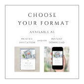 Dusty Blue Stripes Cross Photo Boy Baptisme Kaart