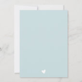 Dusty Blue Stripes Official Adoption Day Party Kaart (Achterkant)