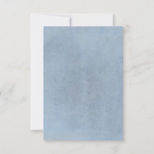 Dusty Blue Succulenten Groen Bruiloft RSVP (Achterkant)