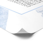 Dusty Blue Succulents Greenery Seating Chart Poster (Hoek)