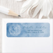 Dusty Blue Swan Lake Wedding Retour Adres Label (Insitu)