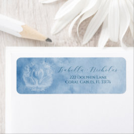 Dusty Blue Swan Lake Wedding Retour Adres Label