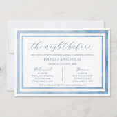 Dusty Blue Swan Repetitie Diner Uitnodigen Kaart (Voorkant)