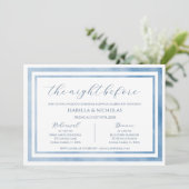 Dusty Blue Swan Repetitie Diner Uitnodigen Kaart (Staand voorkant)