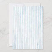 Dusty Blue Table 15 – French Stripe Wedding Kaart (Achterkant)