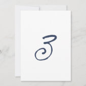 Dusty Blue Table 3 – French Stripe Wedding Kaart (Voorkant)