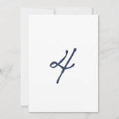 Dusty Blue Table 4 – French Stripe Wedding Kaart (Voorkant)