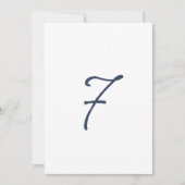 Dusty Blue Table 7 – French Stripe Wedding Kaart (Voorkant)