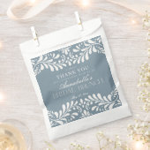 Dusty Blue Talavera Fiesta Bruids Brunch Dessert Bedankzakje (Geknipt)