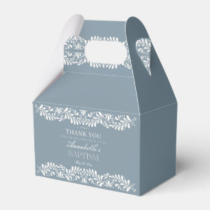 Dusty Blue Talavera Fiesta Jongen Doop Dessert Bedankdoosjes
