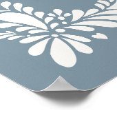 Dusty Blue Talavera Fiesta Verjaardagsfeest Welkom Poster (Hoek)