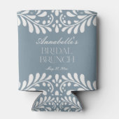 Dusty Blue Talavera Spaanse Fiesta Bruids Brunch Blikjeskoeler (Achterkant)