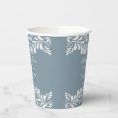 Dusty Blue Talavera Spaanse Fiesta Bruids Brunch Papieren Bekers (Links)