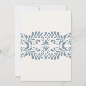 Dusty Blue Talavera Tegel Advies voor Baby Kaart (Achterkant)