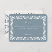 Dusty Blue Talavera Tegel Details Kaart Insert (Voorkant / Achterkant)