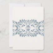 Dusty Blue Talavera Tegel Fiesta Boy Baby shower Kaart (Achterkant)