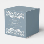 Dusty Blue Talavera Tegel Fiesta Bruidsbrunch Bedankdoosjes (Achterkant)