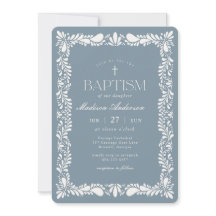 Dusty Blue Talavera Tegel Fiesta Jongensdoop