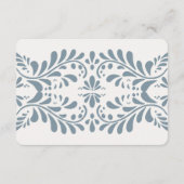 Dusty Blue Talavera Tegel Luier Raffle Insert Informatiekaartje (Achterkant)