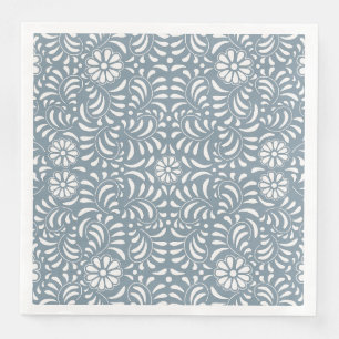 Dusty Blue Talavera Tegel Spaanse stijl Fiesta Servet