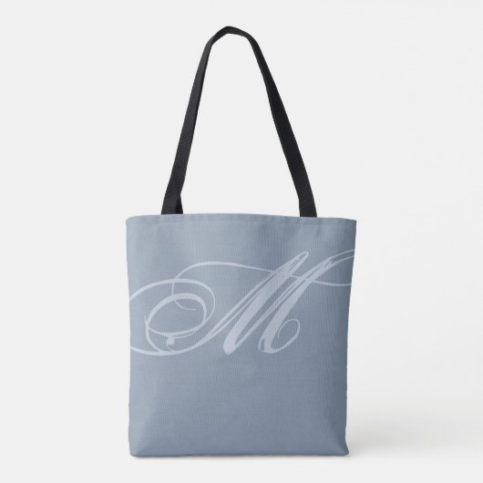Dusty Blue Tas oversized monogram (Achterkant)
