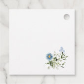 Dusty Blue Tea Party Baby in Bloom Baby shower Bedankjes Labels (Achterkant)