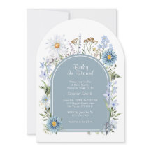 Dusty Blue Tea Party Baby in Bloom Baby shower