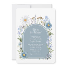 Dusty Blue Tea Party Baby in Bloom Baby shower