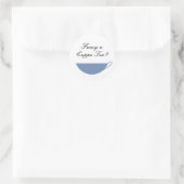 Dusty Blue Teacup Envelope Seal & Sticker (Tas)