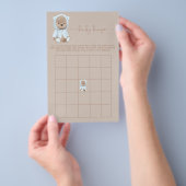 Dusty Blue Teddy Bear Baby shower Bingo Flyer (Hand)