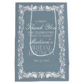 Dusty Blue Tegel Talavera Fiesta Wedding Favors Medium Cadeauzakje (Achterkant)