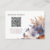 Dusty Blue Terracotta Boho Elegante bruiloft Detai Informatiekaartje (Voorkant)