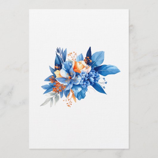 Dusty Blue Terracotta Rust Boho Elegant Wedding Kaart (Achterkant)